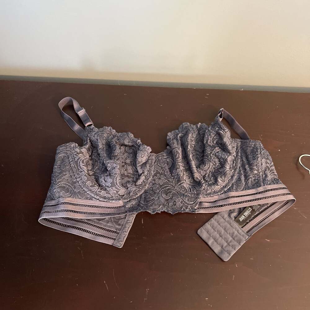 Joan Smalls Floral Lace‎ Unlined Underwire Longline Bra 38DDD